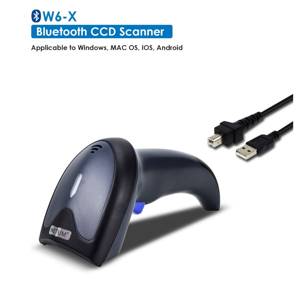 NETUM W6-X Bluetooth CCD Barcode Scanner & NT-1228BC Barcode Leser für Handy, Mobiltelefon Zahlung Computer Bildschirm Unterstützung Mac IOS, Android