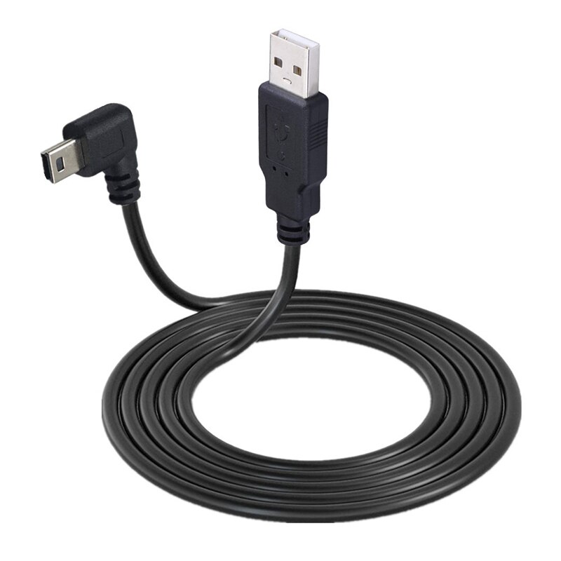 USB MINI 5Pin 5P 90° angle Male to USB 2.0 A Male Plug Data Cable 0.25m 1.5m 3m: Left / 25cm