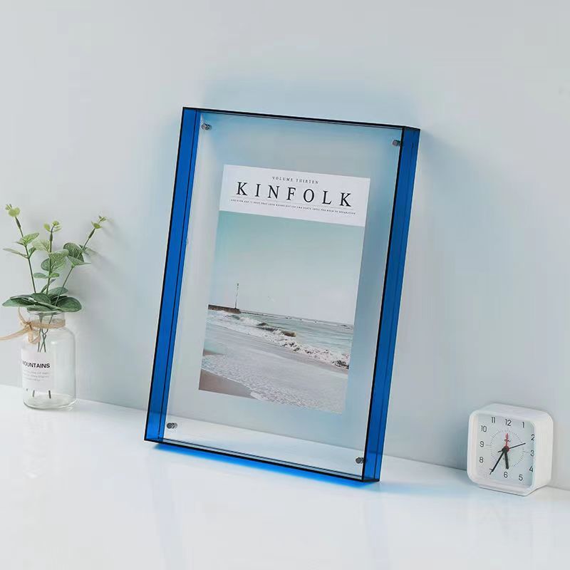 Kleur Acryl Aan De Muur Gemonteerde Holle Fotolijst Voor Het Inlijsten Van Foto, Poster, Schilderij, Certificaat, Desktop Decoratieve Fotolijst: 8 inch / Bordeaux