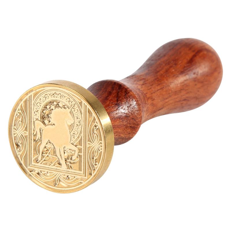 1PC Retro Wax Seal Stamp Flower Animal Wood Stamp for Scapbooking Decorative Stamp Invitation Cards Craft: seal stamp-A