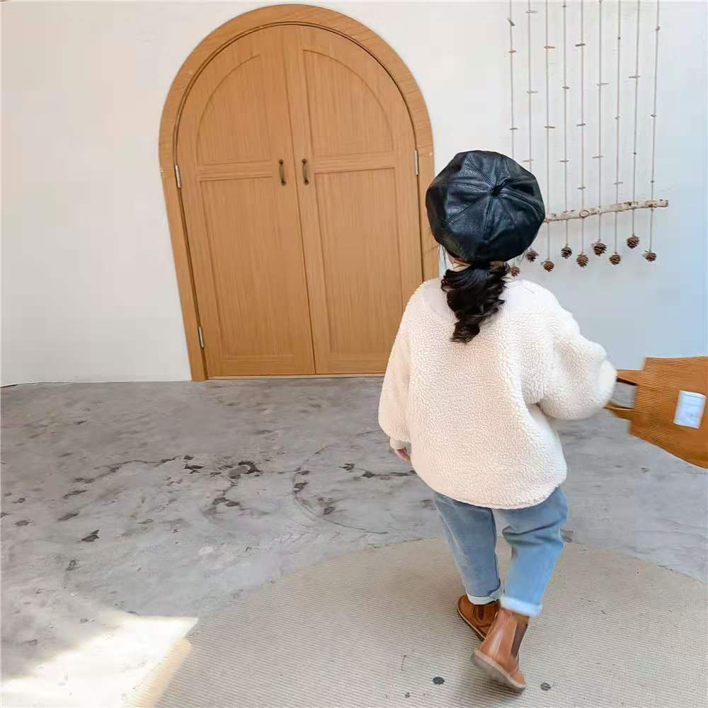 Kinderen Jas Koreaanse Kleding Winter Jongens En Meisjes Lamswol Gewatteerde