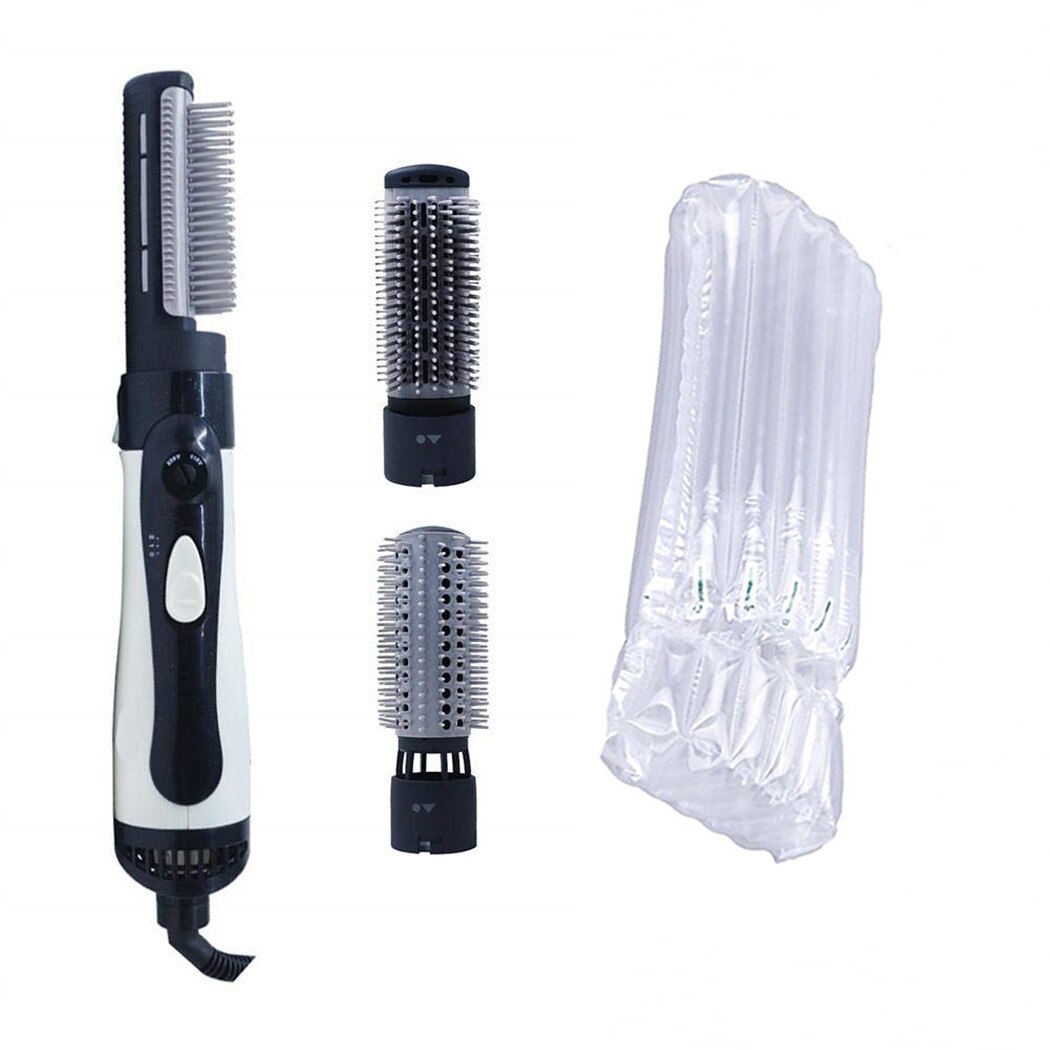 Hair Dryer Brush 2 In 1 Electric Blow Dryer Comb Hair Curling Wand Detachable Brush Kit Negative Ion Straightener Hair Curler: UK Plug / No box