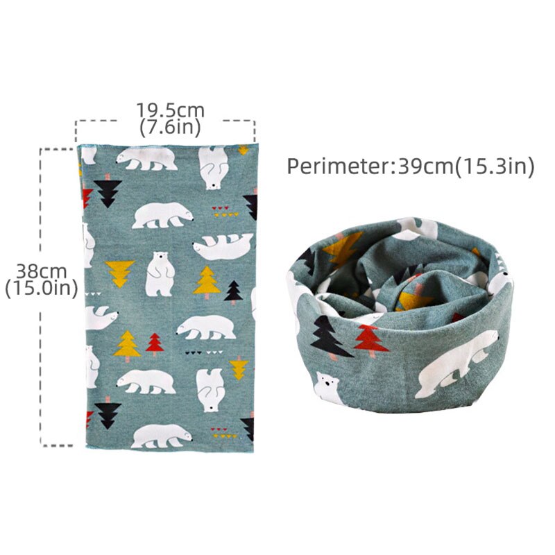 Bufanda de dibujos animados para bebé, bufanda con estampado de animales para niño y niña, bufanda de algodón suave para exteriores, bufandas cálidas para niño pequeño
