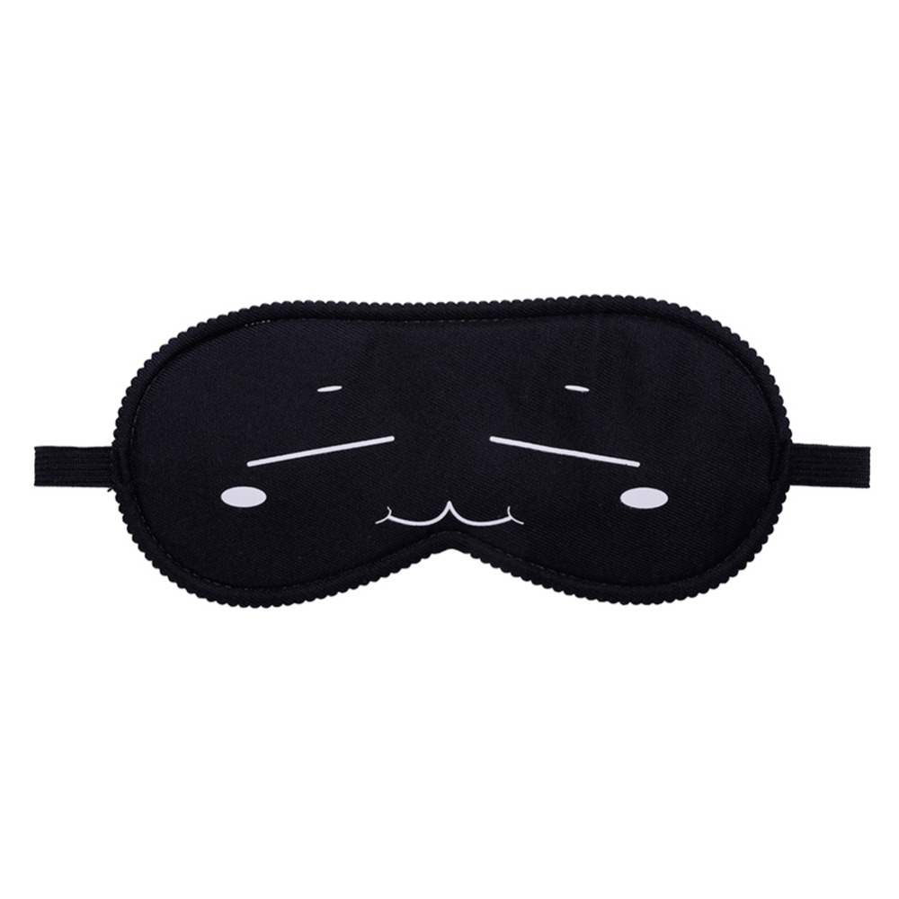 Härlig känsla söt sovande öga festmask mjuk svart ögonskugga bandage på ögon för att sova resor slappna av vila slumpmässigt skickat