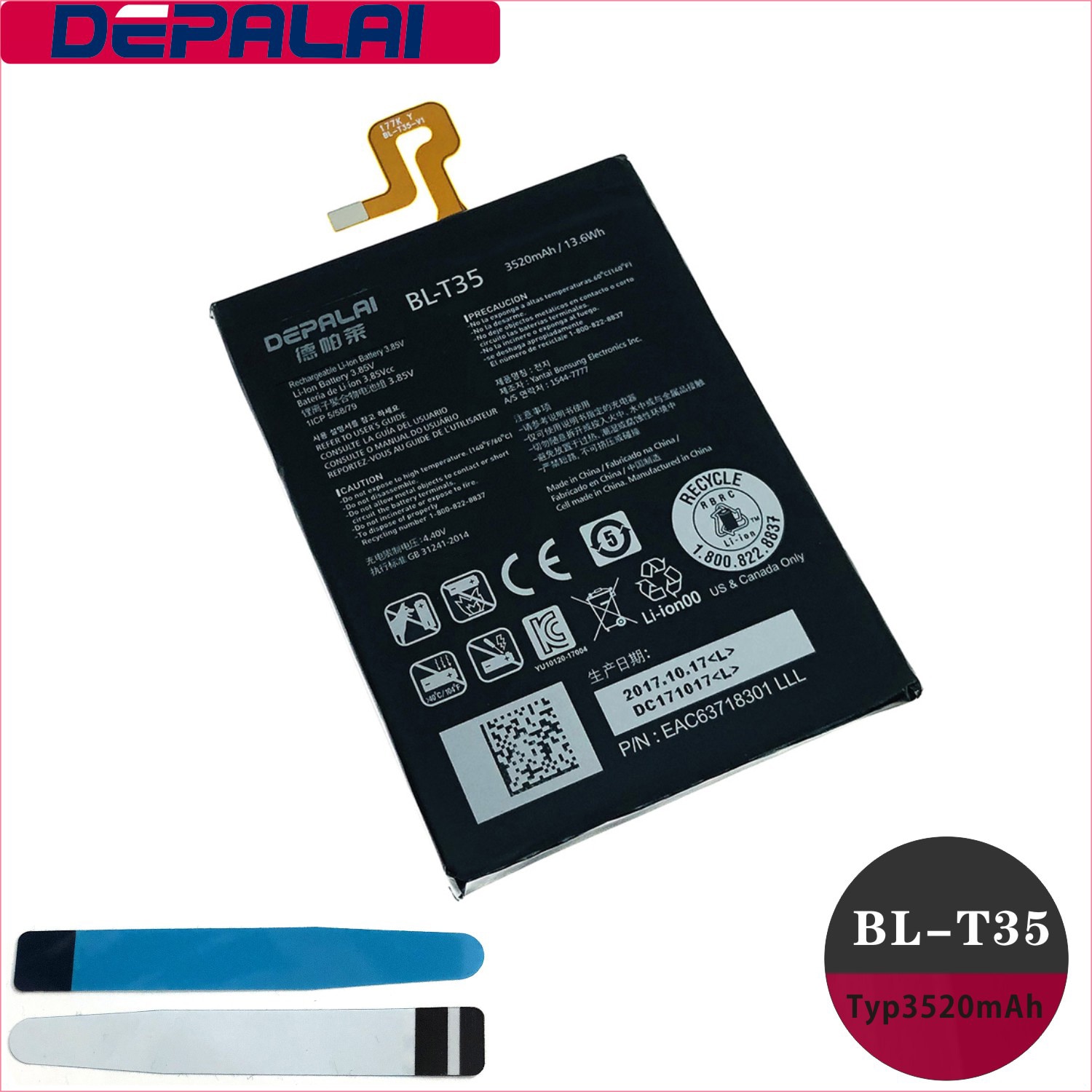 Good Phone Battery for LG Google2 Pixel 2 XL BL-T35 BLT35 3520mAh