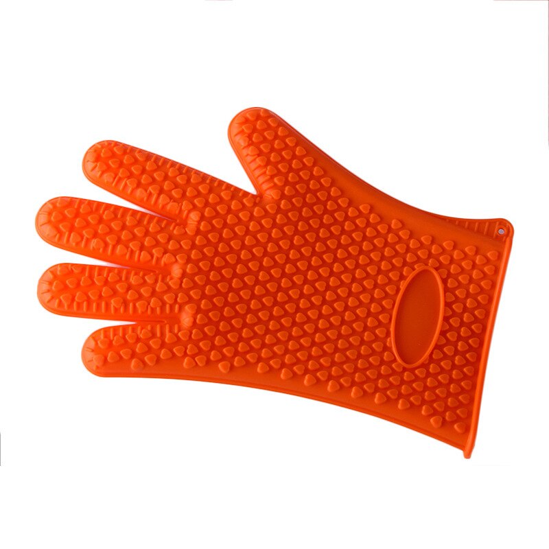 Siliconen Handschoen Keuken Hittebestendige Handschoenen Hittebestendige Handschoenen Koken Bakken Bbq Oven Handschoenen Keuken Accessoires: Orange