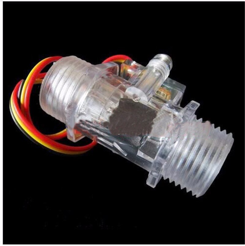 G1/2inch DN15 Transparent Water Flow Meter Flow Meter Hall Flow Sensor Indicator Counter Full Copper Water Flow Sensor