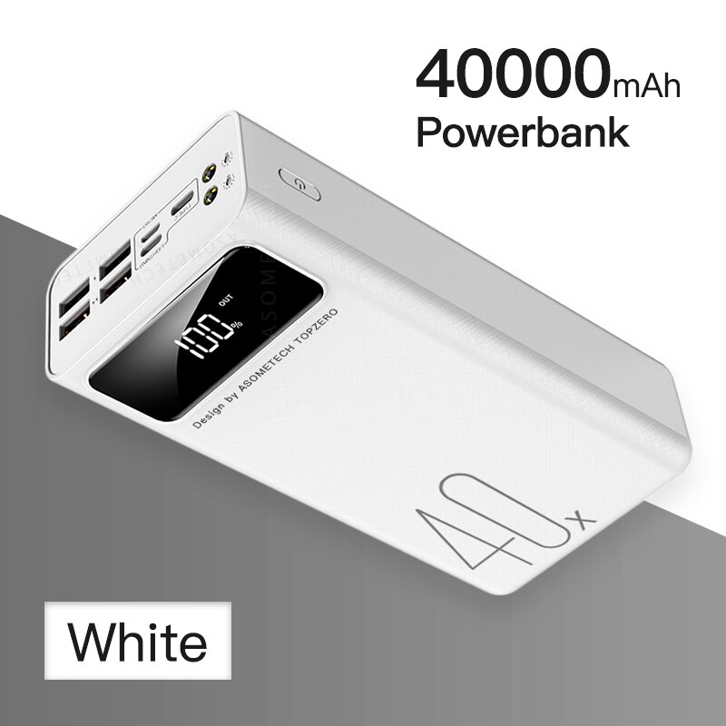 ASOMETECH 50000mAh Energie Bank Schnelle Ladung Externe Batterie Energie Dual USB Digital Anzeige Tragbare Ladegerät für iPhone XR