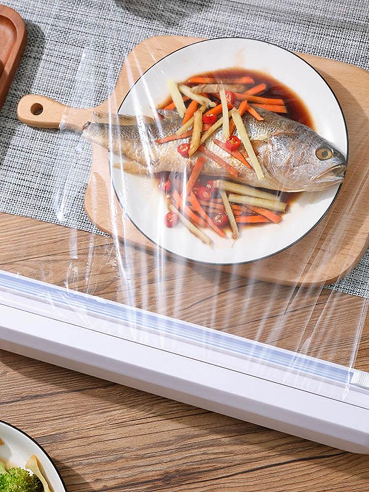 Plastic Film Wrap Cling Dispenser Cutter Household Wrap Dispenser with Cutter Reusable Cutting Dispenser For Kitchen Tool