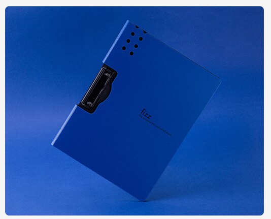 Fizz Horizontal A4 Folder Matte Texture Portable Pad Portable Pen Tray Thicken Briefcase School Office Supplies: Blue