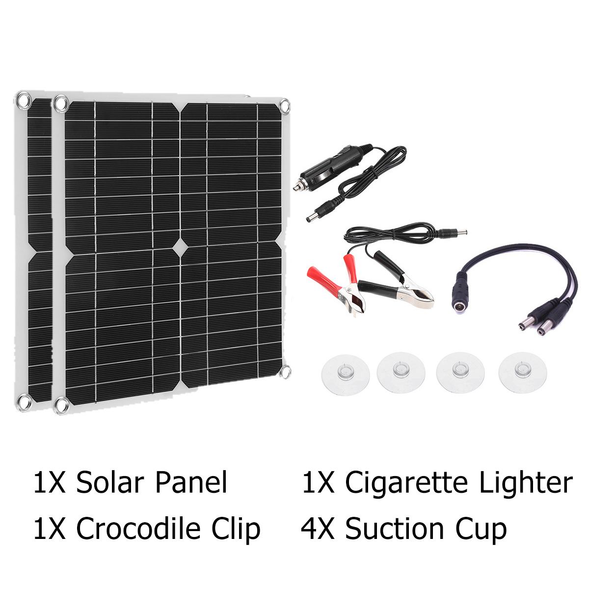 600W/300W Zonnepaneel Waterdichte Draagbare Dual 12/5V Dc Usb Snel Opladen Emergency opladen Outdoor Batterij Oplader Voor Auto Yac: solar panel x1 300W