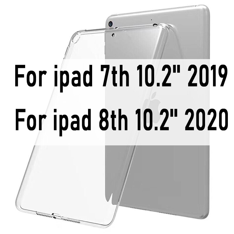 Case For iPad 10.2 MiNi 2 3 4 5 TPU Transparent Silicone Shockproof Cover For iPad Pro 10.5 Air 1 2 Back Case: For ipad 10.2 inch