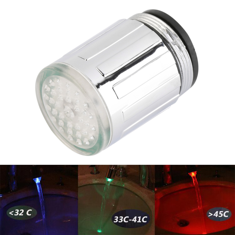 LED Licht Wasser Wasserhahn Wasserhahn glühen Dusche Küche Schlecht Beliebte Neue