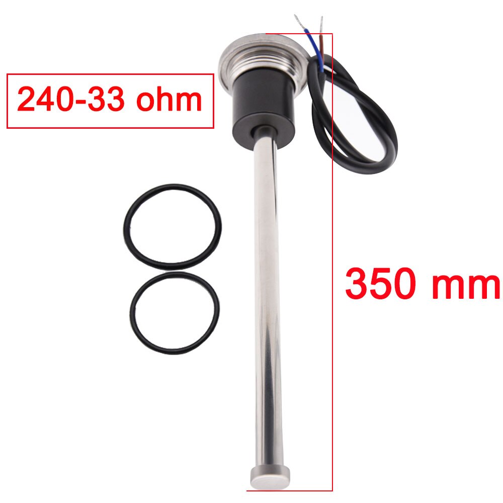 150mm ~ 600mm Oil Liquid Tank Fuel Water Level Sensor Gauge 12V with 0~190 ohm 240~33 ohm fuel Sending Unit Float switch: 350mm 240-33ohm