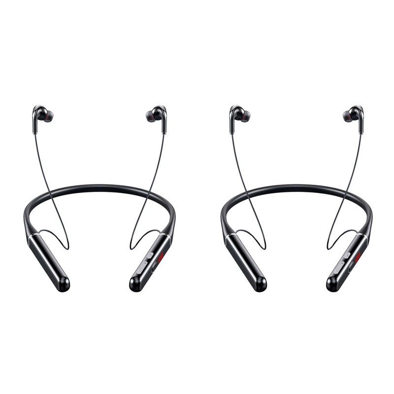 2x s650 stunden bluetooth-kopfhörer, stereo, kabellos 100 nackenbügel, geräuschunterdrückung, sport- und lauf-headset: Default Title