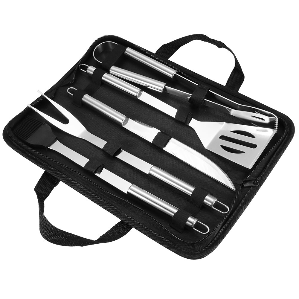 20Pcs BBQ Utensils Barbecue Grilling BBQ Tools Set Stainless Steel Kit Utensil Accessories Camping Outdoor Cooking Tools: 5 piece set