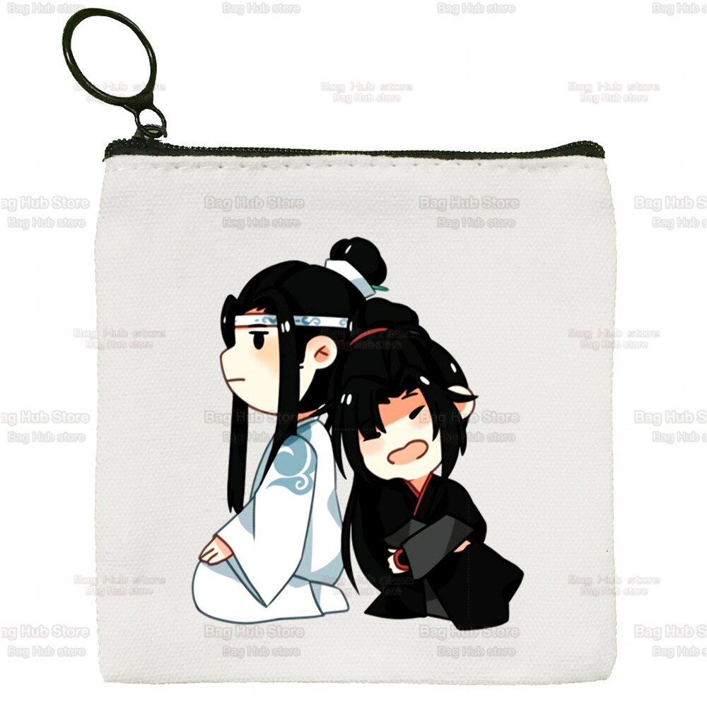 Mo Dao Zu Shi Einfache Geldbörse Student Leinwand Die Untamed Lan WangJi Wei Wu Xian Nette Schlüssel Tasche Mini kupplung Kleinen Geldbeutel: M