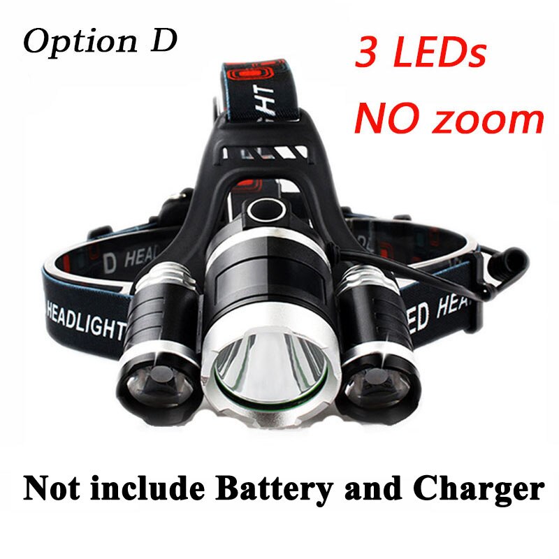 Linterna frontal Z40 de 5000 lúmenes CREE XML T6 linterna LED para cabeza linterna de cabeza con batería 18650 4 modos linterna: Option D