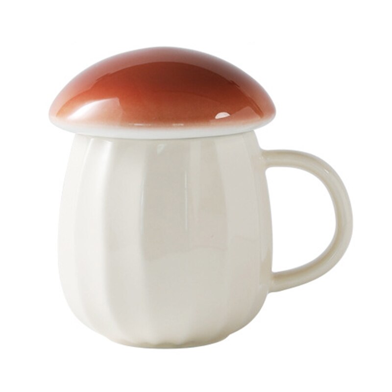 Multipurpose Ceramic Mushroom Coffee Cup Tea Cups Lovely Mushroom Stuff: grey