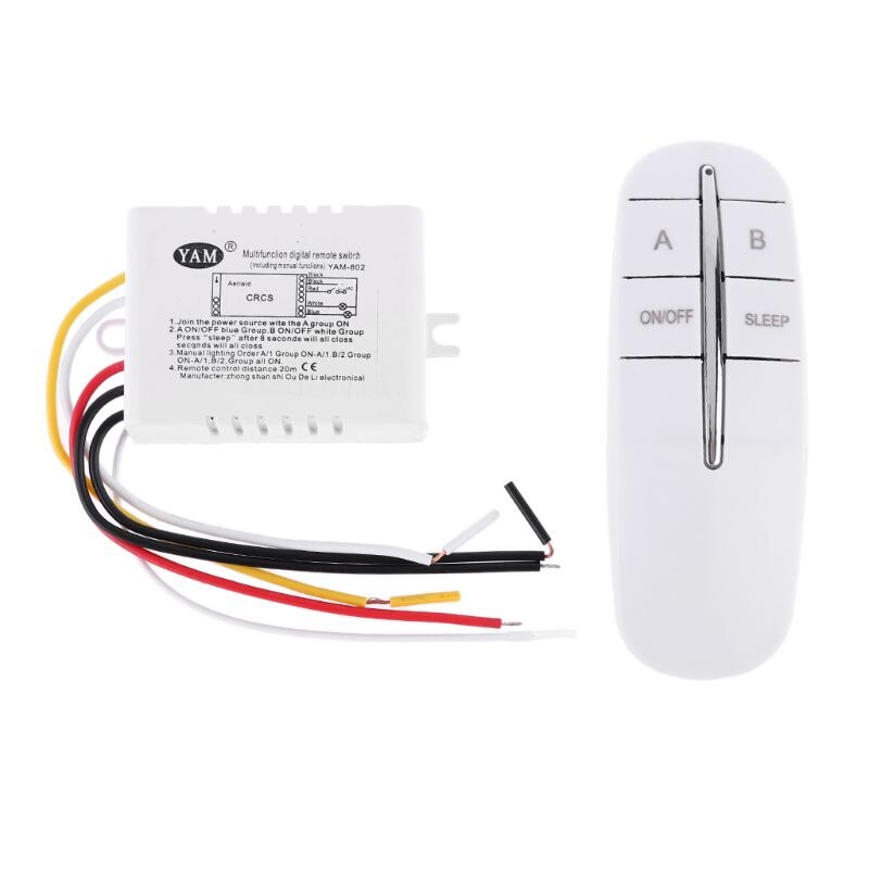 2022 Three Way 220V Power Supply Wall Remote Switch Wireless Remote Control Switch