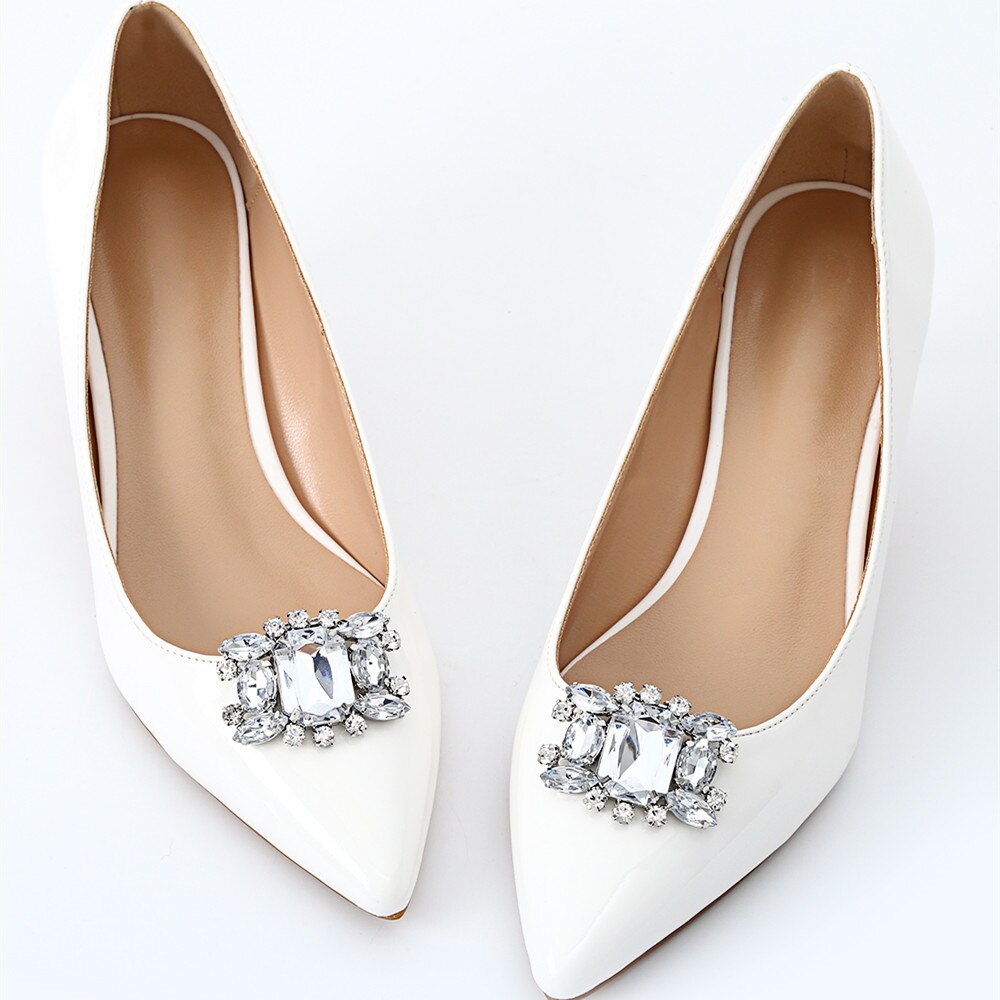 Ingesight. z 2 peças charme crytal strass sapato decoração anklet feminino sapato clipe de salto alto bota sandália plana jóias acessórios