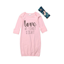 Ensemble pyjama en coton pour -né, tenue de nuit pour fille et garçon