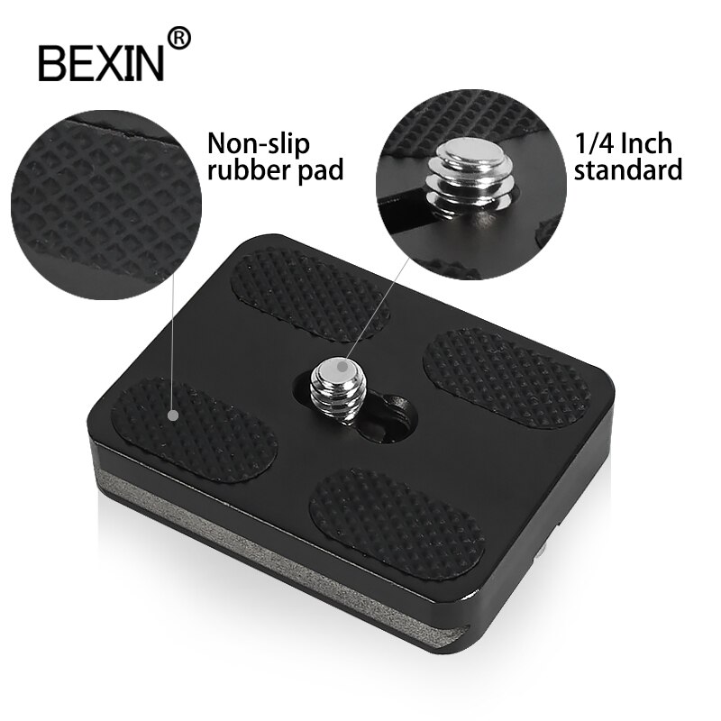 BEXIN tripod plate quick release plate small camera plate quick clamp fast mount PU plate for arca swiss dslr camera tripod head