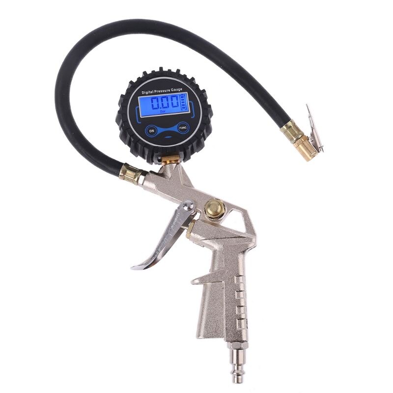 Digitale Reifen Inflator mit Automobil Manometer Schlauch und Futter Clip für Auto Lieferwagen Lkw Motorrad Fahrrad Reifen Druck