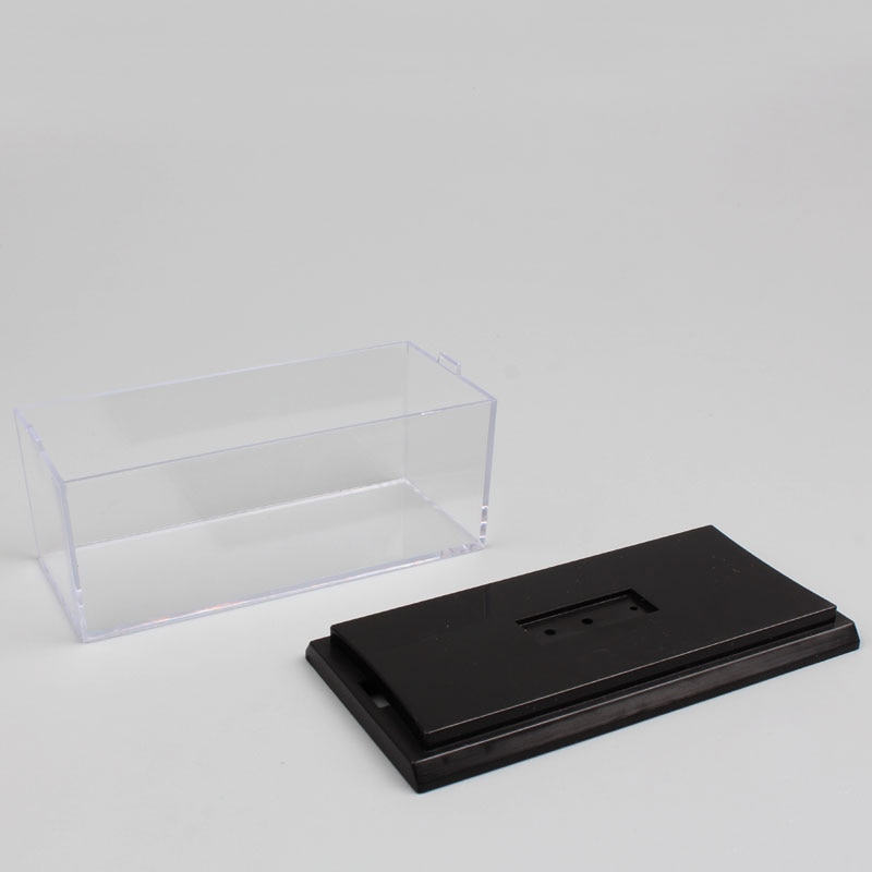 11*5.3*4.7 cm enkel stil 1:64 skala gennemsigtig plast display boks diorama scene prop opbevaring støvtæt kabinet taske