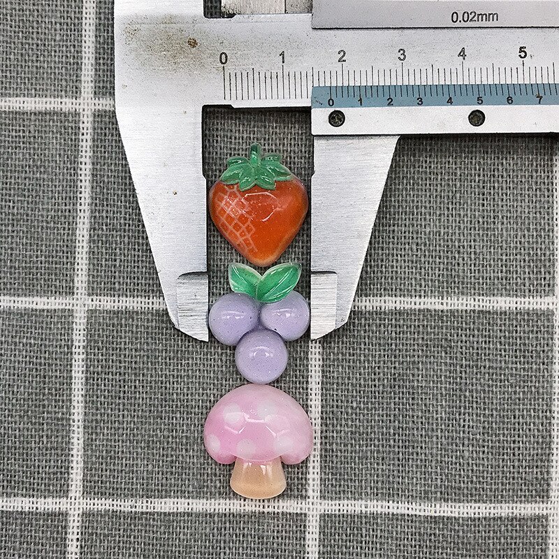 10 sztuk owoce półpłaskie kaboszony z żywicy Scrapbooking robić kokardki robić włosów centrum przypadku telefonu ozdoby Flatback DIY akcesoria
