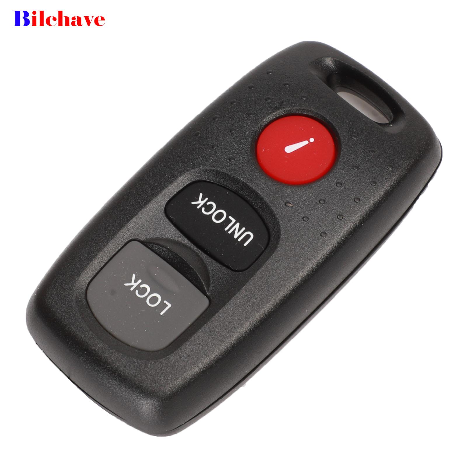 Bilchave Replacement 2/3 Buttons Keyless Entry Remote Key Shell Fob For Mazda 2 3 6 Series 2004 2005 2006 2007