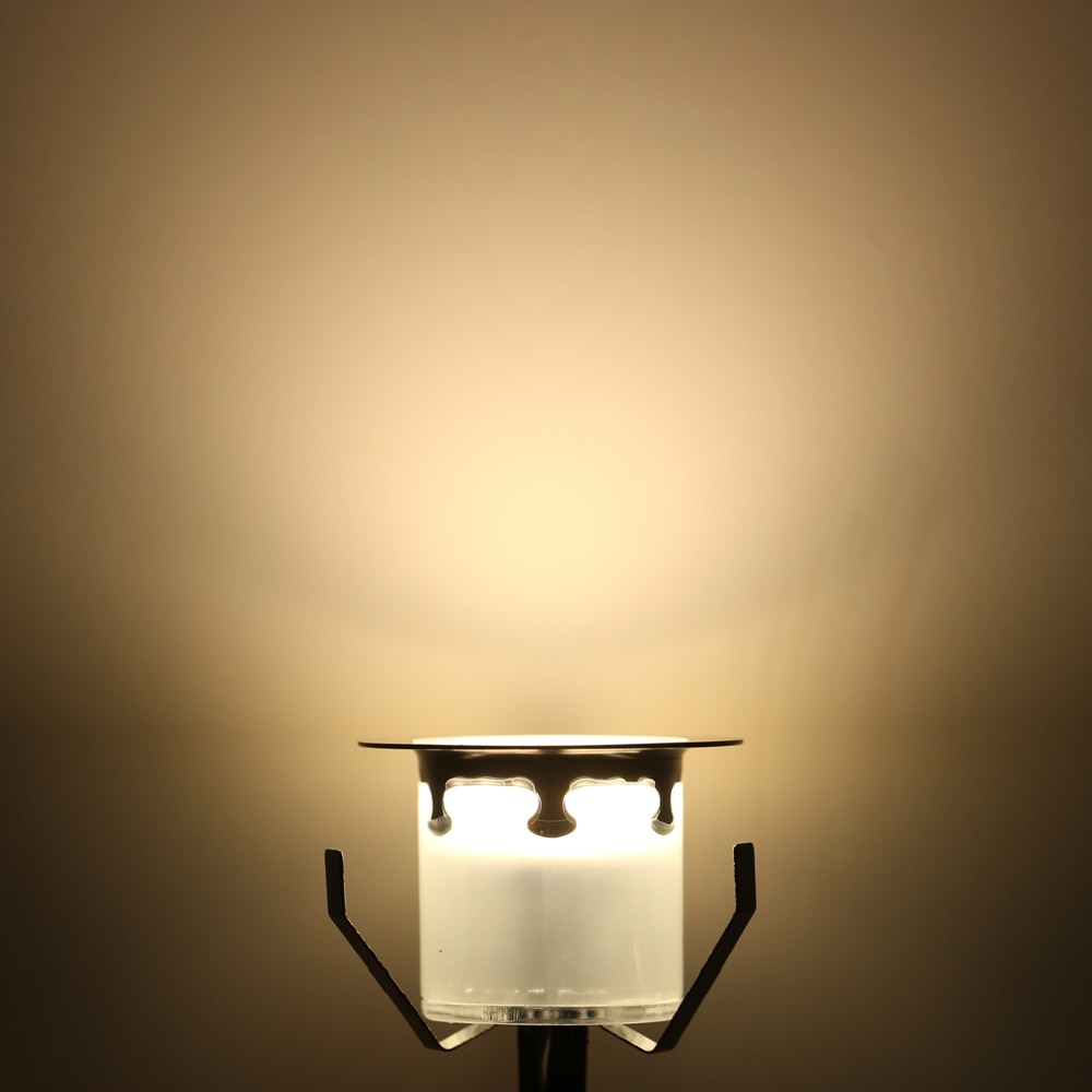 10PCS LED Deck Lights Recessed In-ground Underground IP67 Outdoor Landscape Garden Pathway Stair Decoration Lamp Garden Decor: Warm White