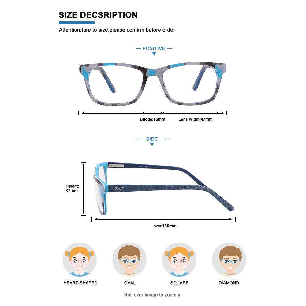 COOL KIDS Eyeglass Frame for Child Optical Glass Frame Boy Girl Anti-blue Spectacles Frame Kids Prescription Glasses Frames
