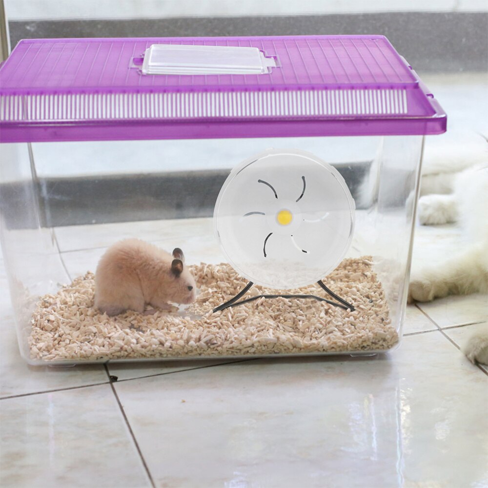 Roue d'exercice pour Hamster, support en fer (noir), 1 pièce