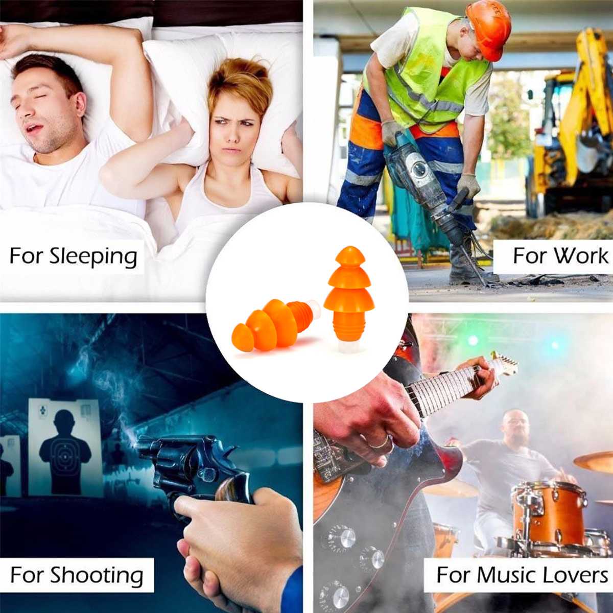 27db Soft Silicone Noise Cancelling Earplugs Swimming Diving Anti-Noise Ear Plug with Box for Sleeping Hearing Protection