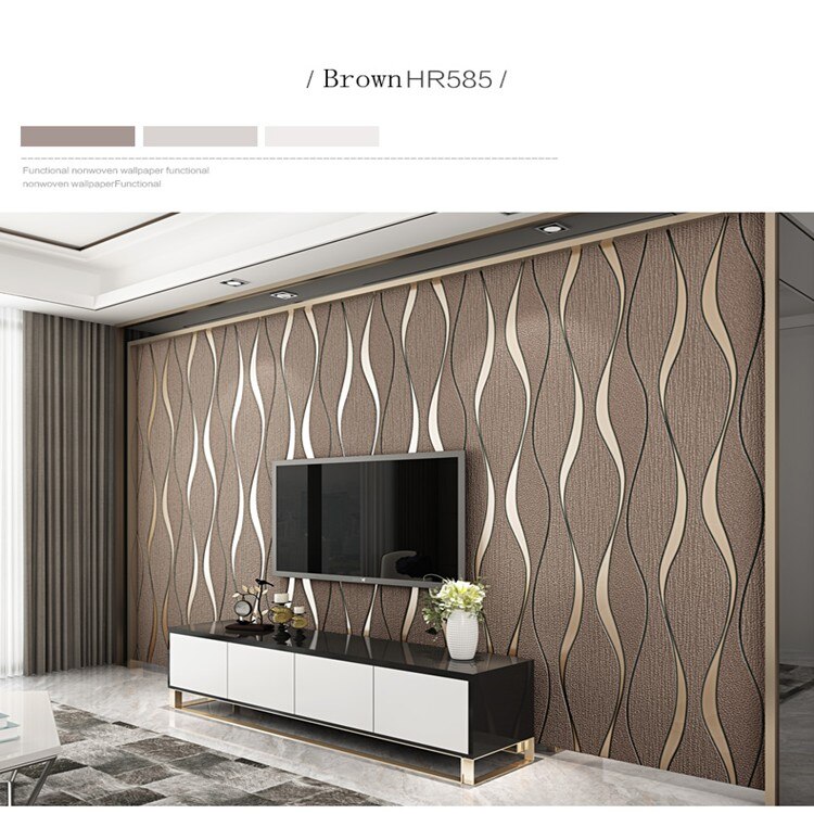 Modern Simple 3d wallpaper home decoration curve stripes living room TV background bedroom wall covering wallpaper decoration