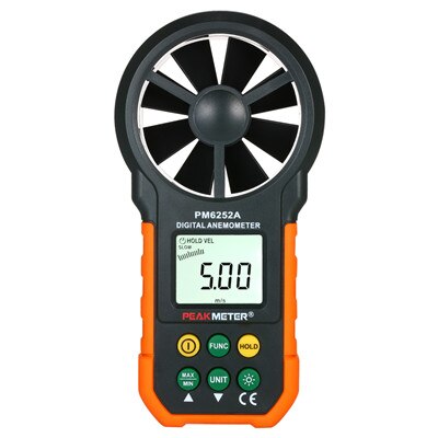 Peakmeter Handheld Anemometer Draagbare Wind Meter Cfm Meter Wind Meters Luchtstroom Thermometer Anemometer Wind Meter: PM6252A 