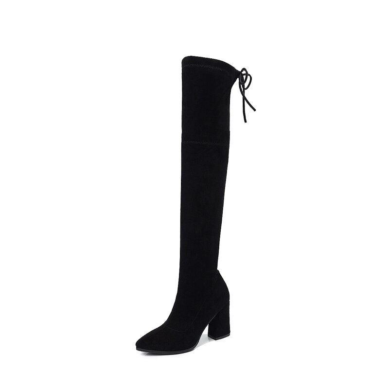 Women's Knee High Over The Knee Boots – Thigh High Boots With 2-Inch Chunky Heel, PU Upper, Skin-Friendly Lining, Multiple Colors - View #13