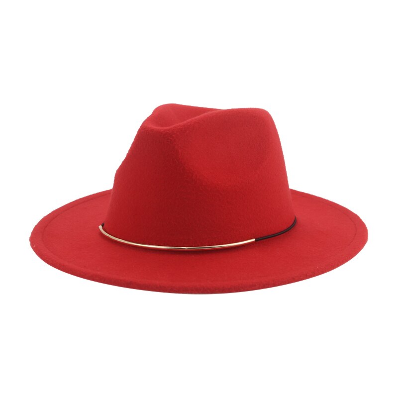 Sombreros de ala ancha Para hombre Y mujer, sombrero de Panamá, banda sólida, Formal, iglesia, boda, invierno,
