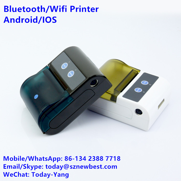 58mm Thermal Label Printer - Battery Powered Bluetooth Mobile POS Receipt Printer ZKC5805