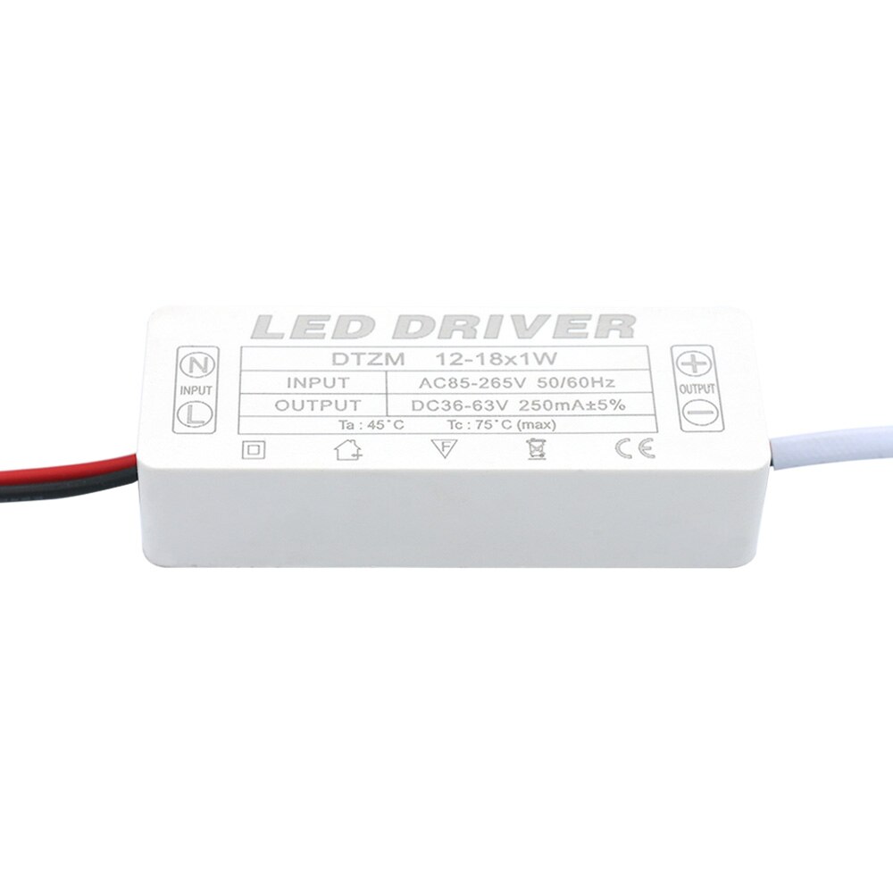 1-36W 250mA LED Driver LED Power Supply Unit AC90-265V Lighting Transformers For Fit LED Driver Bulb Lightting