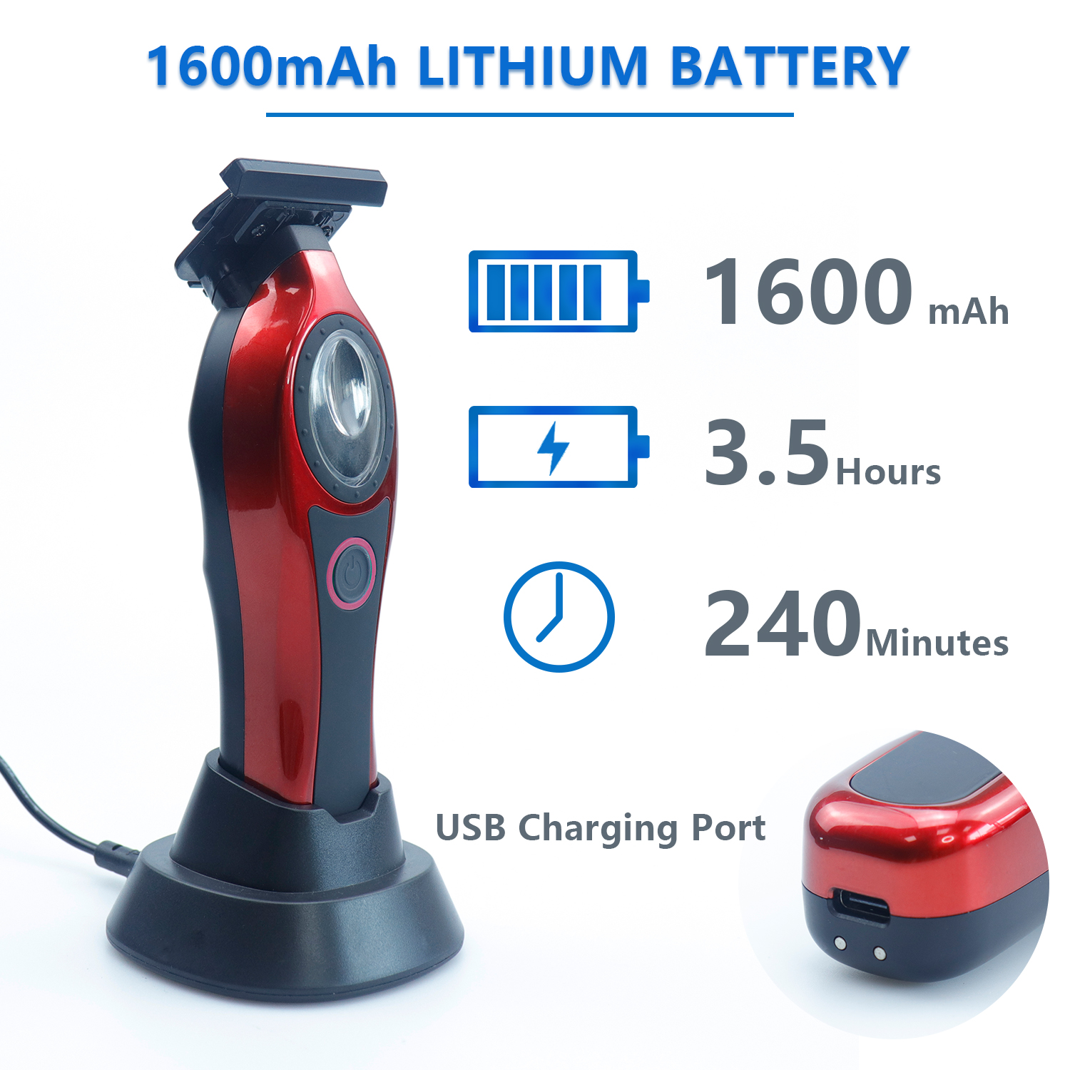 HClippers Barber Hair Trimmer Men's Electric Hair Clipper with DLC Coating Blade for Hair Styling Trimmering HC231S