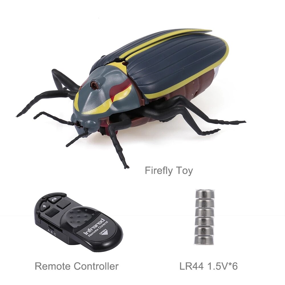 Cute Animal High Simulation Insect Toy Remote Control Firefly Infrared Sensing Portable With Light Flash Swinging Wings Rotation: Default Title