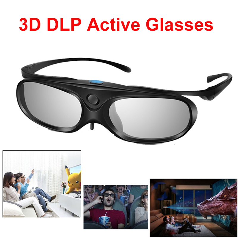 3D Bril Actieve Shautter DLP Link clip op compatibel met Optoma BenQ Sharp Acer Samsung projector 3D Bril Voor Film game