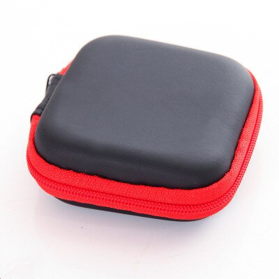 Portable Travel Phone Charger Accessories Bags for Phone Data Organizer Electronic SD Card USB Cable Earphone Bag Case: square Red