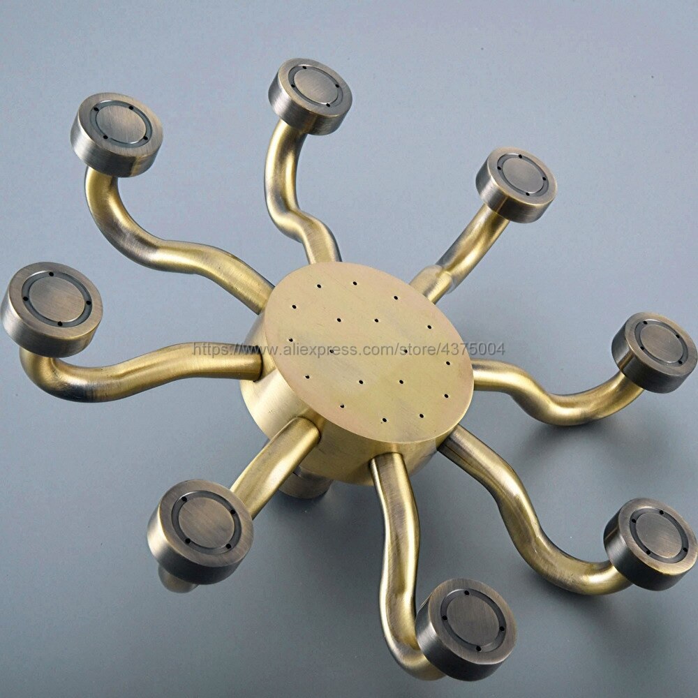 8 Inch Rainfall Shower Head Rainfall Bathroom Top Sprayer Antique Bronze Rain Showerhead Nsh250