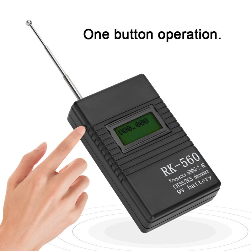 Rk560 Mini Radio Frequency Meter With Ctcss/Dcs Decoder 50Mhz-2.4Ghz Portable Handheld Radio Frequency Testing