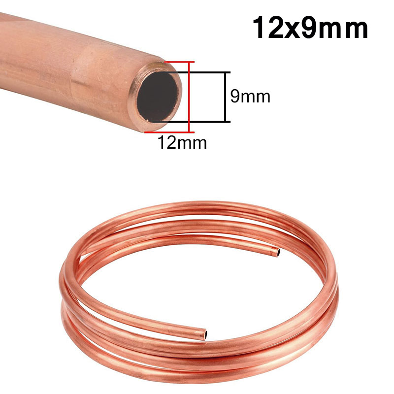 1M soft copper tube copper coil tube OD 2~8mm ID 1~6mm pure copper wire pipe air conditioning and refrigeration pipe handicrafts: PURPLE