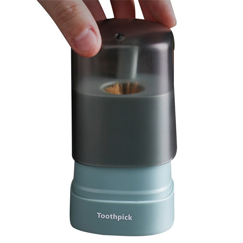 Automatic Toothpick Box Portable Transparent Window Pop-up Toothpick Container