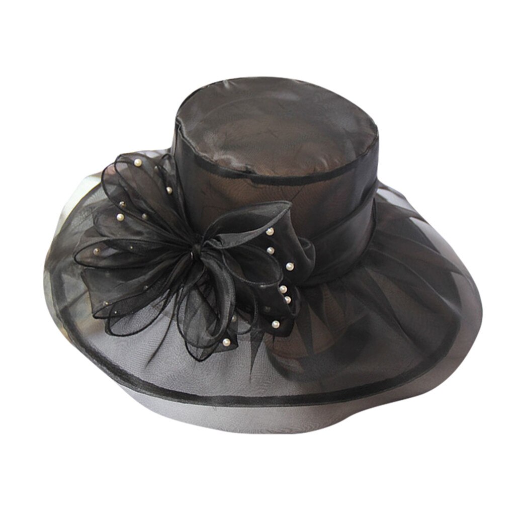 Women's Church Kentucky Daily Cap Fascinator Bridal Tea Party Wedding Hat: Black 